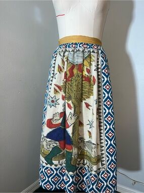 British Museum x Aesop Art Print Flare Skirt Medium Colorful Maximalist Luxury